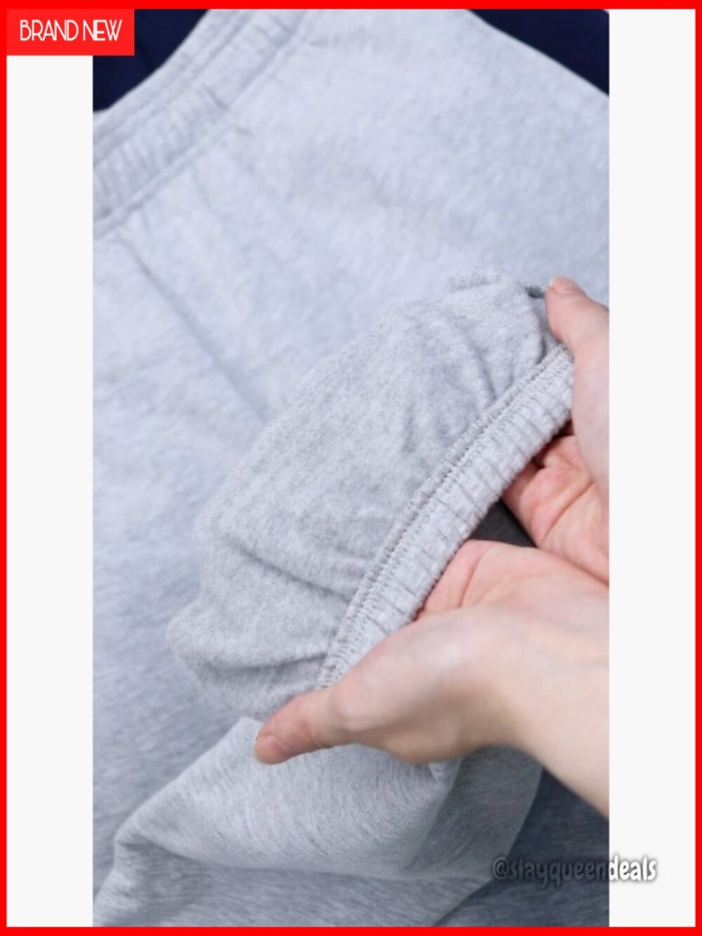 Fleece Lined High Waist Baggy Sweatpants with Pockets Joggers - Picture 7 of 7